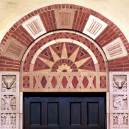 Brick Facade with Sunburst