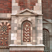 Brick Facade with Herringbone