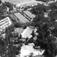Aerial View of Residence Halls (c. 1980s)